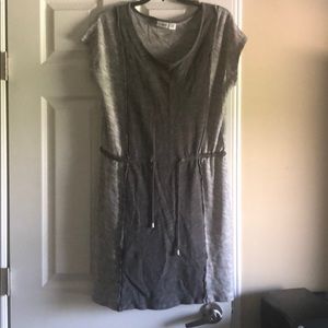 Women’s Catos Grey 2 tone drawstring dress sz M